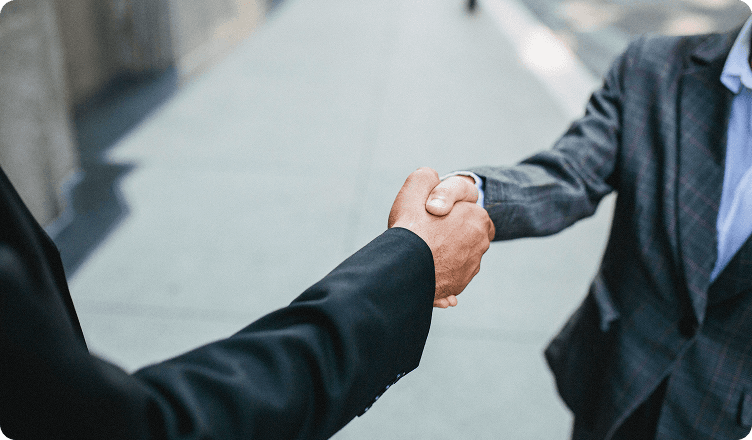 Professional barber handshake